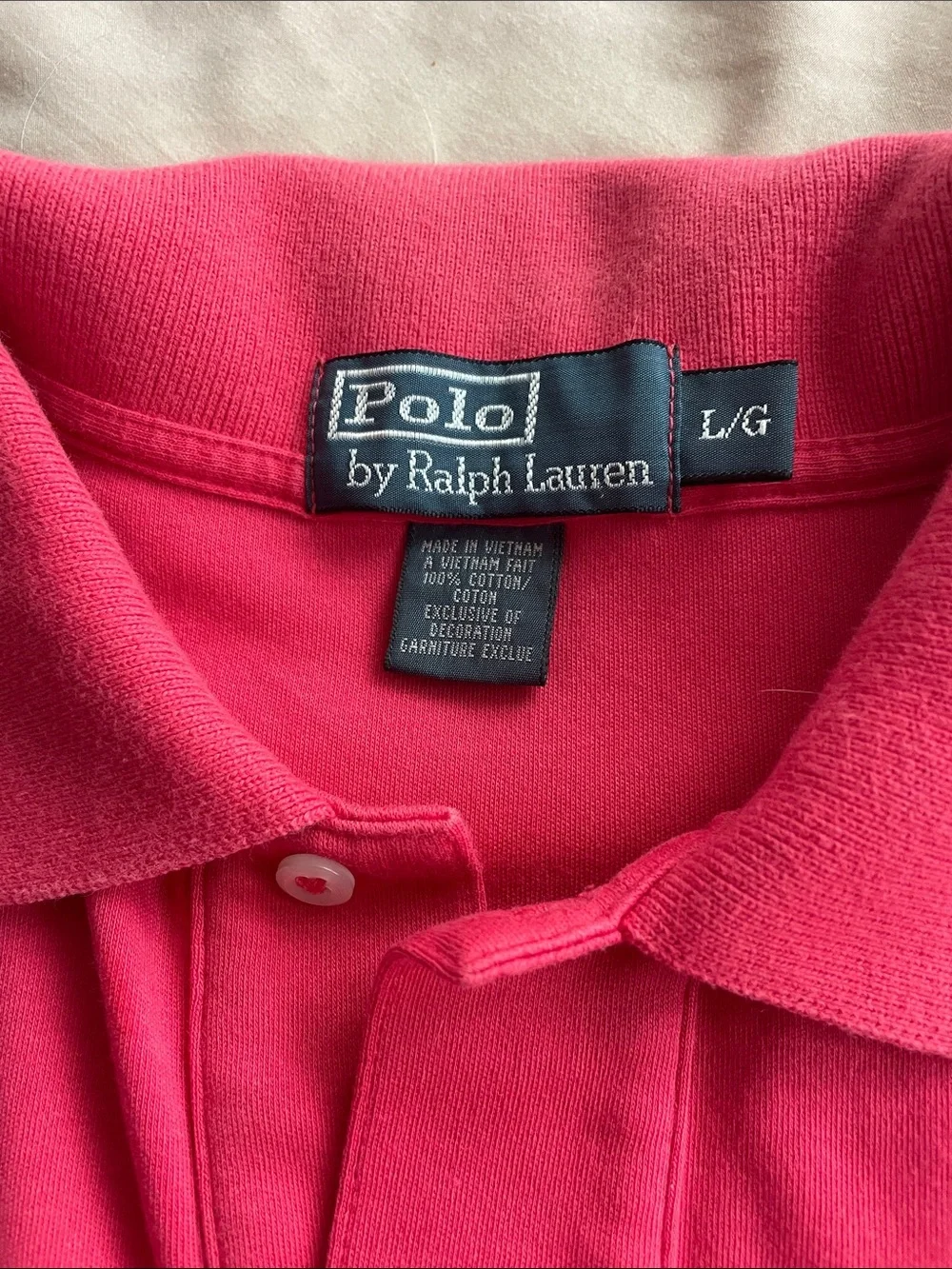 Ralph Lauren Coral Polo with Blue Pony